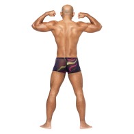 Mini Shorts de Poliéster Spandex Galáctico para Hombre