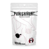 Punishment Bunny Tail Butt Plug - Black