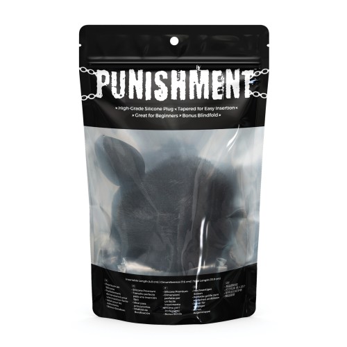 Punishment Bunny Tail Butt Plug - Black