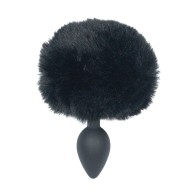 Punishment Bunny Tail Butt Plug - Black