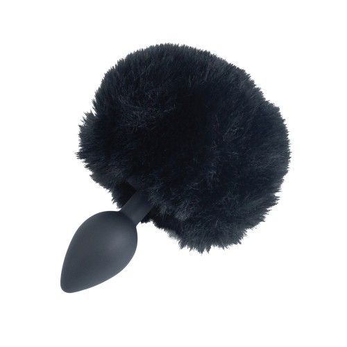 Punishment Bunny Tail Butt Plug - Black