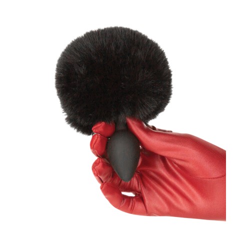 Punishment Bunny Tail Butt Plug - Black