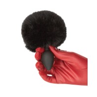 Punishment Bunny Tail Butt Plug - Black