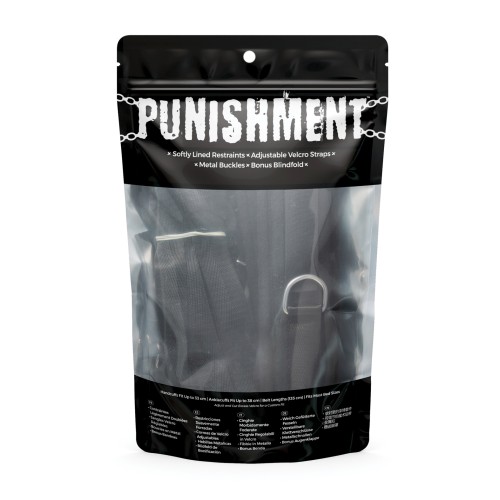 Kit de Restricción para Cama Punishment de 5 Piezas para Aventuras Sensuales