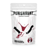 Punishment Thigh to Wrist Restraints for Bondage Play