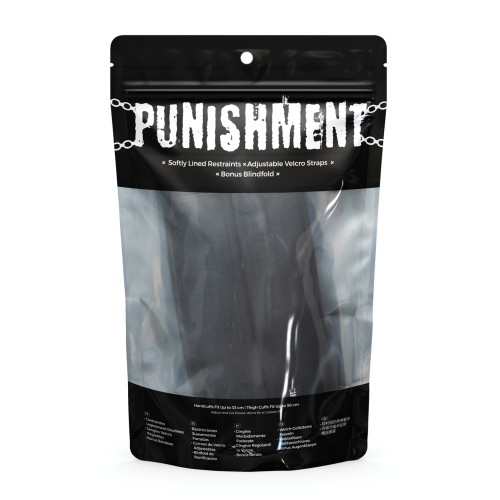 Punishment Thigh to Wrist Restraints for Bondage Play