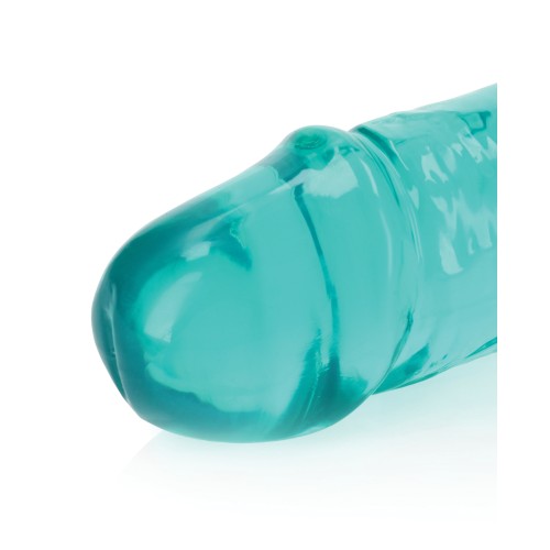 Shots RealRock Crystal Clear 13 Double Dildo Turquoise