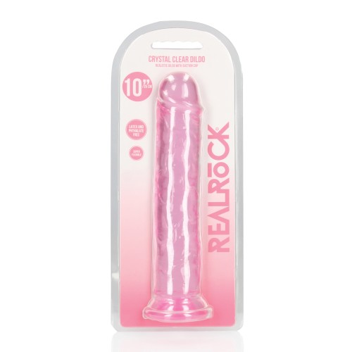 Shots RealRock Crystal Clear Dildo 10 inches Pink