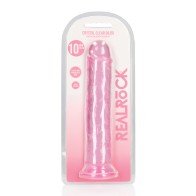 Shots RealRock Crystal Clear Dildo 10 inches Pink