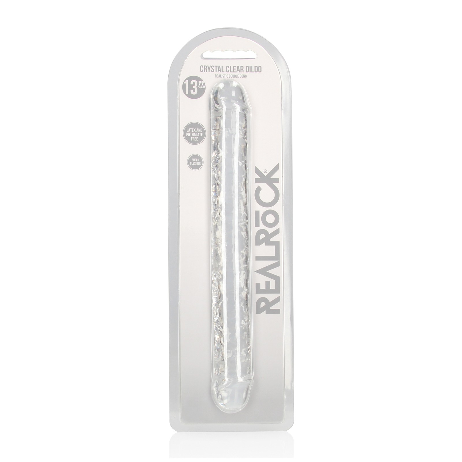 Dildo Doble Crystal Clear RealRock de 13" para Placer Dual