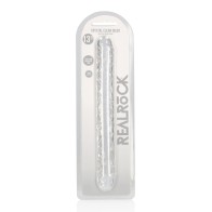 Dildo Doble Crystal Clear RealRock de 13" para Placer Dual