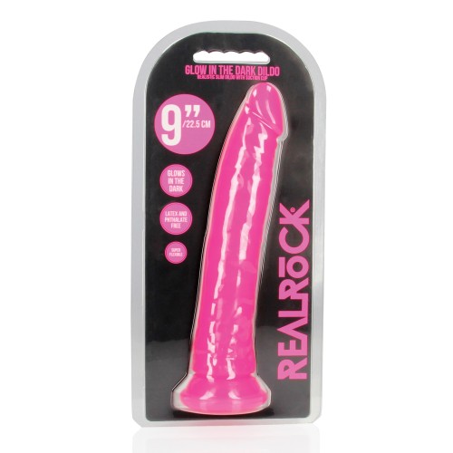 Shots RealRock Dildo Slim 9 Rosa Neón