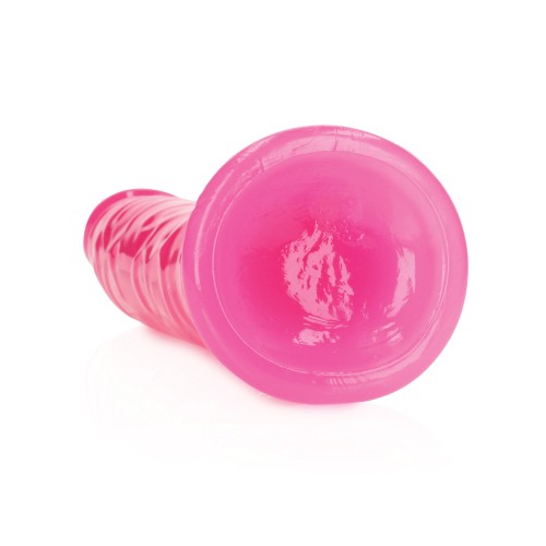 Shots RealRock Neon Pink 9 Slim Dildo