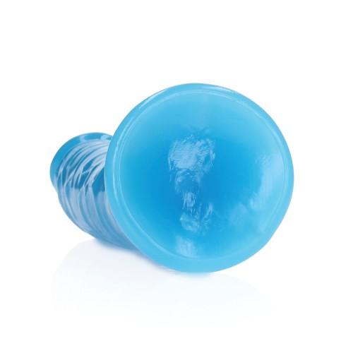 RealRock Glow in the Dark Dildo 7" - Neon Blue