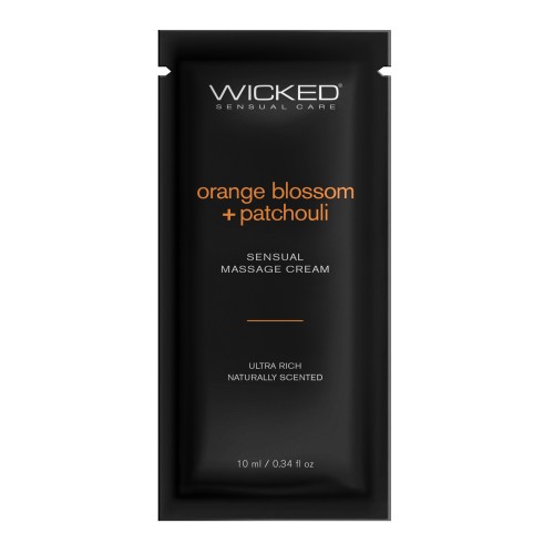 Wicked Sensual Care Orange Blossom and Patchouli Massage Cream 0.34 oz