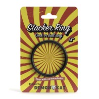 Demon Kat Stacker Ring 1.8" - Black