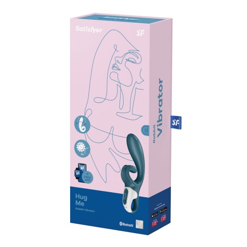 Satisfyer Hug Me - Vibrador Azul Grisáceo para Estimulación Dual