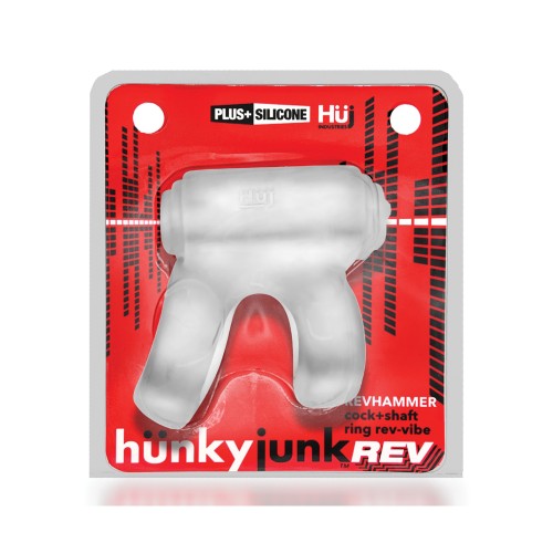 Anillo Vibrador Hunkyjunk Revhammer - Hielo Claro Azul