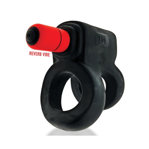 Hunkyjunk Revhammer Vibe Ring - Tar Ice with Red Vibe