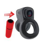 Anillo Vibrador Hunkyjunk Revhammer - Tar Ice con Vibración Roja