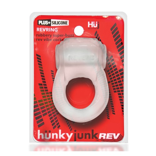 Cock Ring Hunkyjunk Revring con Vibrador Claro/Azul