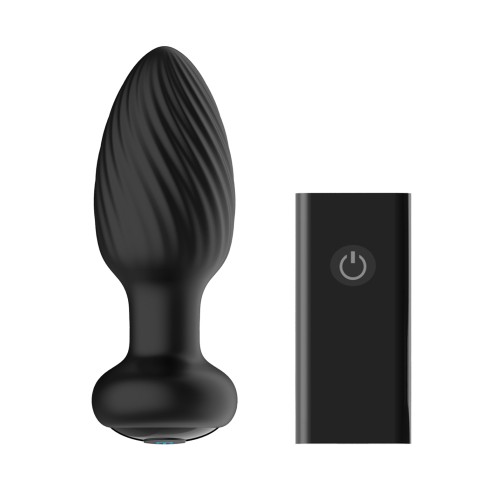 Nexus Tornado Butt Plug Pequeño Rotatorio y Vibrante Negro