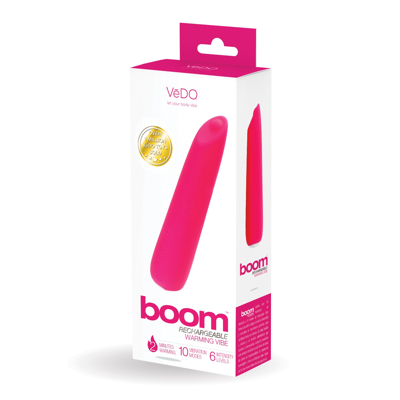 VeDO Boom Vibrador Ultra Potente Recargable - Rosa