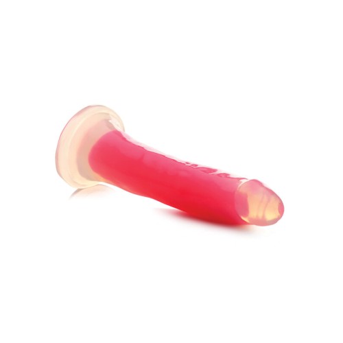 Curve Toys Lollicock Dildo de 7 Pulgadas que Brilla en la Oscuridad Rosa