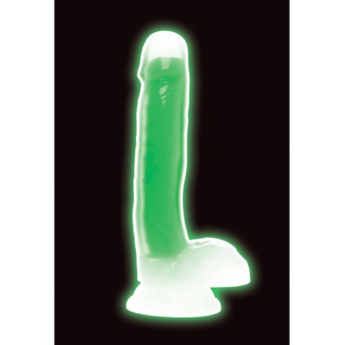 Dildo de Silicona Glow in the Dark Lollicock de 7 Pulgadas - Verde