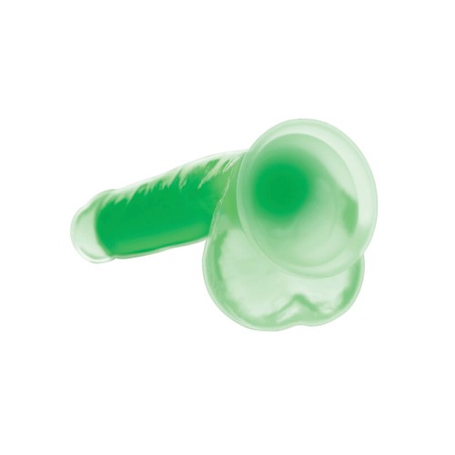 Curve Toys Lollicock 7-Inch Glow in the Dark Silicone Dildo - Green