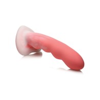 Dildo Curvo Simply Sweet 7 Pulgadas Ondulado Rosa Blanco