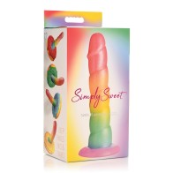 Curve Toys Simply Sweet 6.5 Inch Swirl Rainbow Dildo