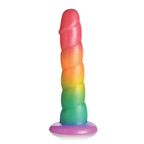 Curve Toys Simply Sweet 6.5 Inch Swirl Rainbow Dildo