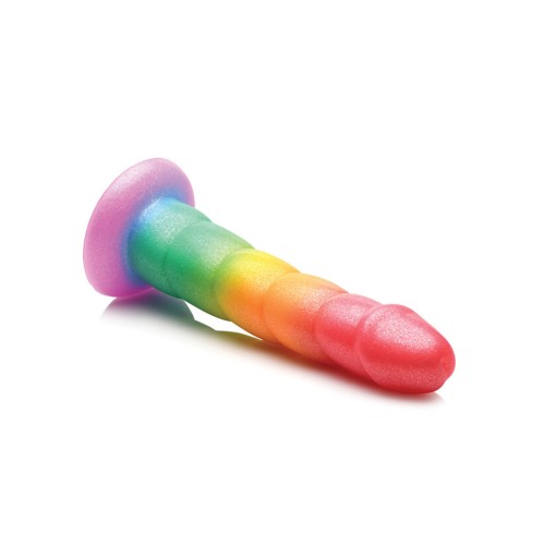 Curve Toys Simply Sweet 6.5 Inch Swirl Rainbow Dildo