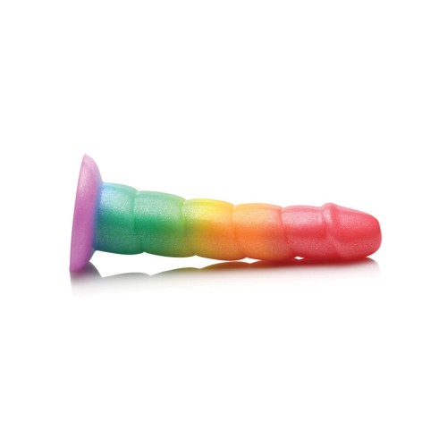 Curve Toys Simply Sweet 6.5 Inch Swirl Rainbow Dildo