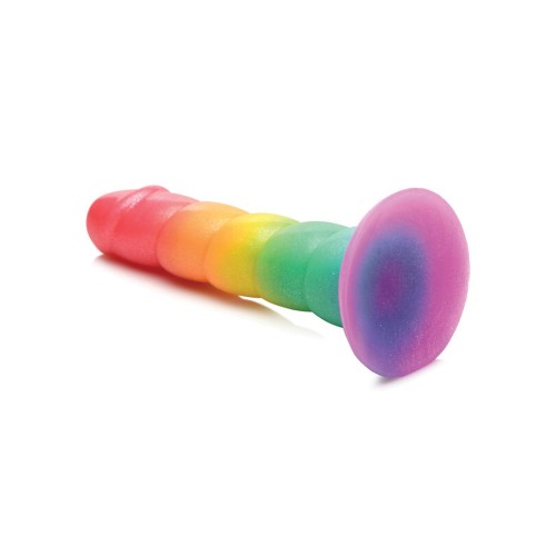 Curve Toys Simply Sweet 6.5 Inch Swirl Rainbow Dildo