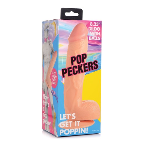 Pop Peckers 8.25 Inch Dildo for Hands-Free Fun