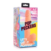 Dildo Pop Peckers con Testículos para Juegos de Fantasía