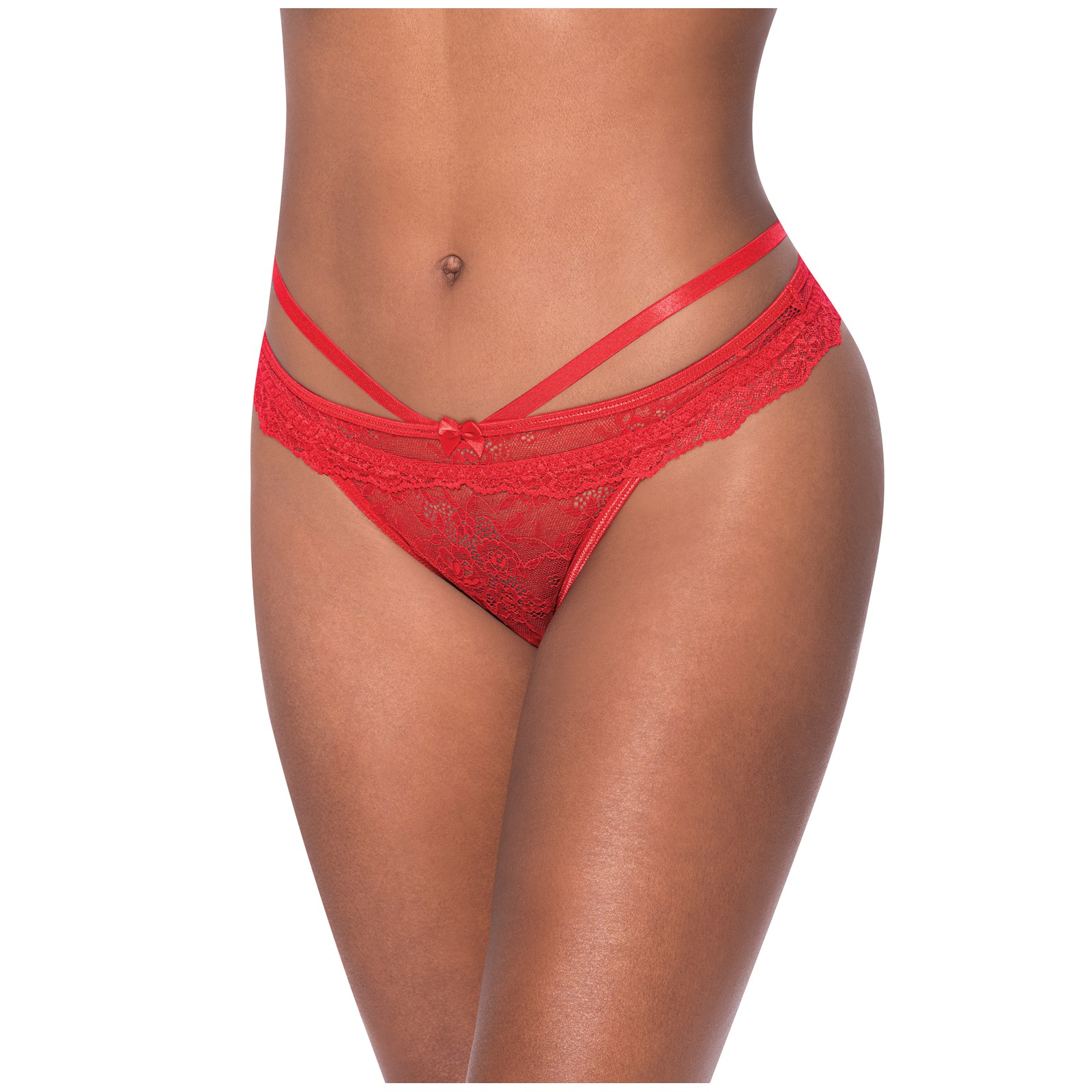 Peek-A-Boo Cheeky Panty Red - Flirty Fun