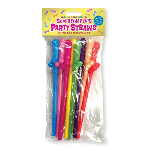 Super Fun Penis Party Straws - Pack of 8