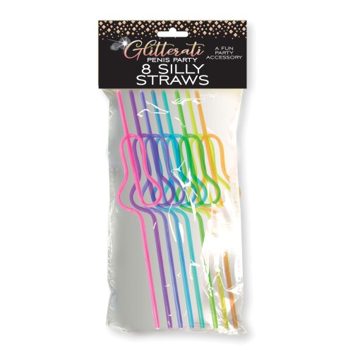 Glitterati Silly Penis Straws Set