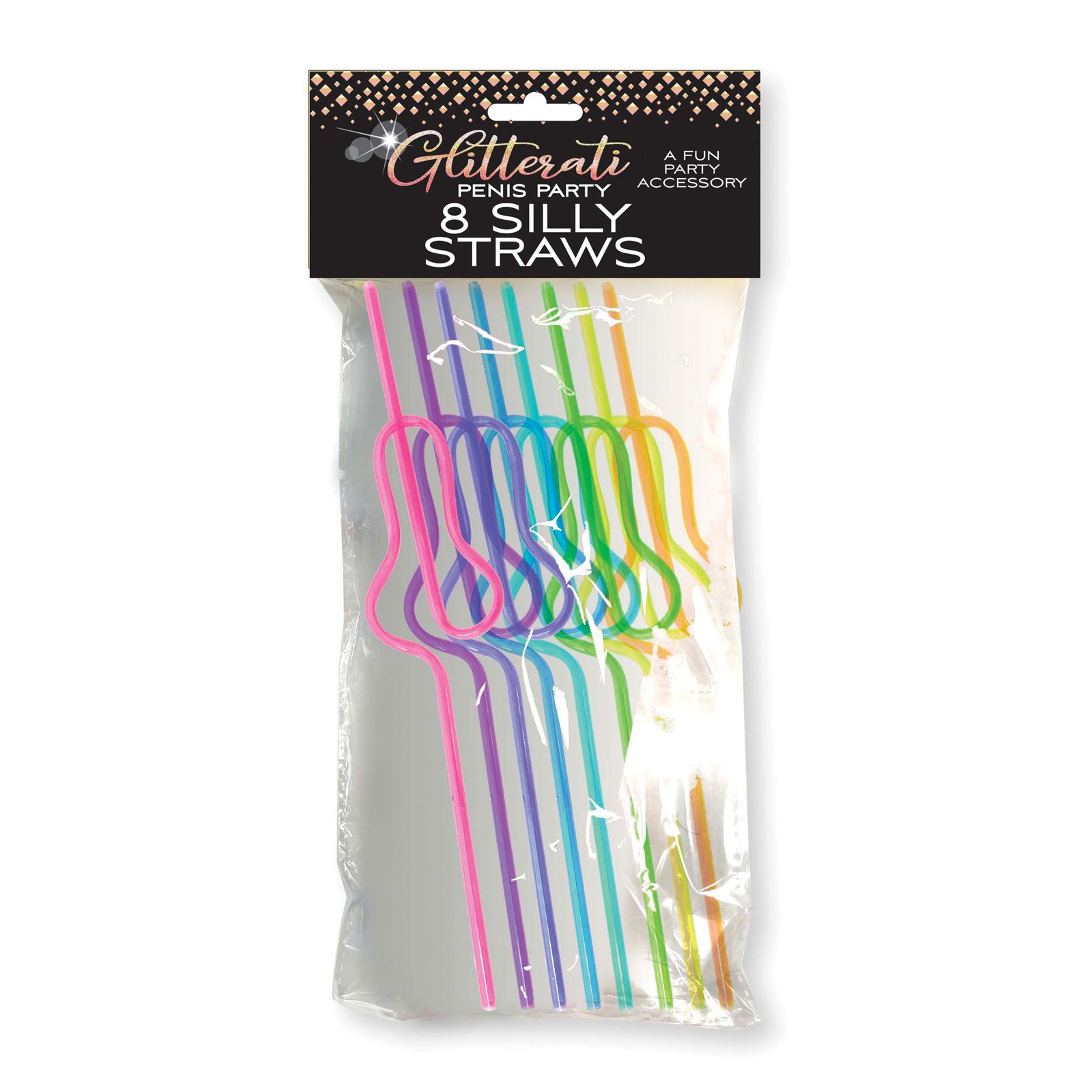 Glitterati Silly Penis Straws Set