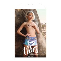 Vibes Plur Iridescent Skater Skirt