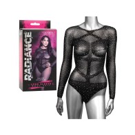 Body de Manga Larga Radiance Negro Talla Grande