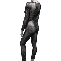 Radiance Crotchless Full Body Suit Black