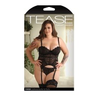 Tease Parker Eyelash Lace Bustier Set