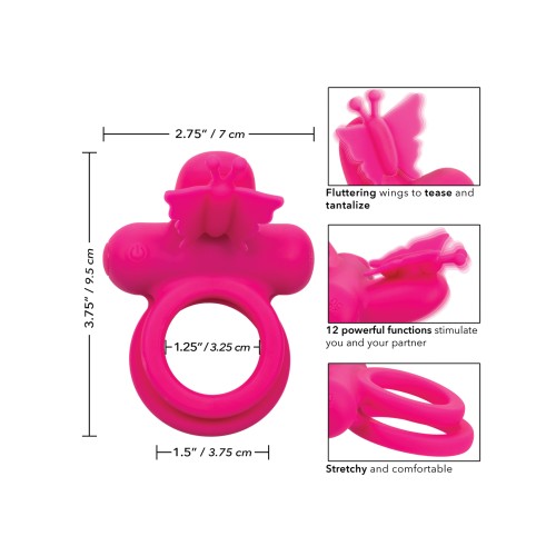 Silicone Rechargeable Butterfly Dual Ring