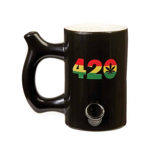 Taza Grande Fashioncraft 420 Rasta Negra