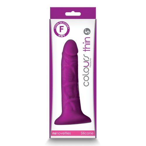 Colours Pleasures Thin Dildo - Purple