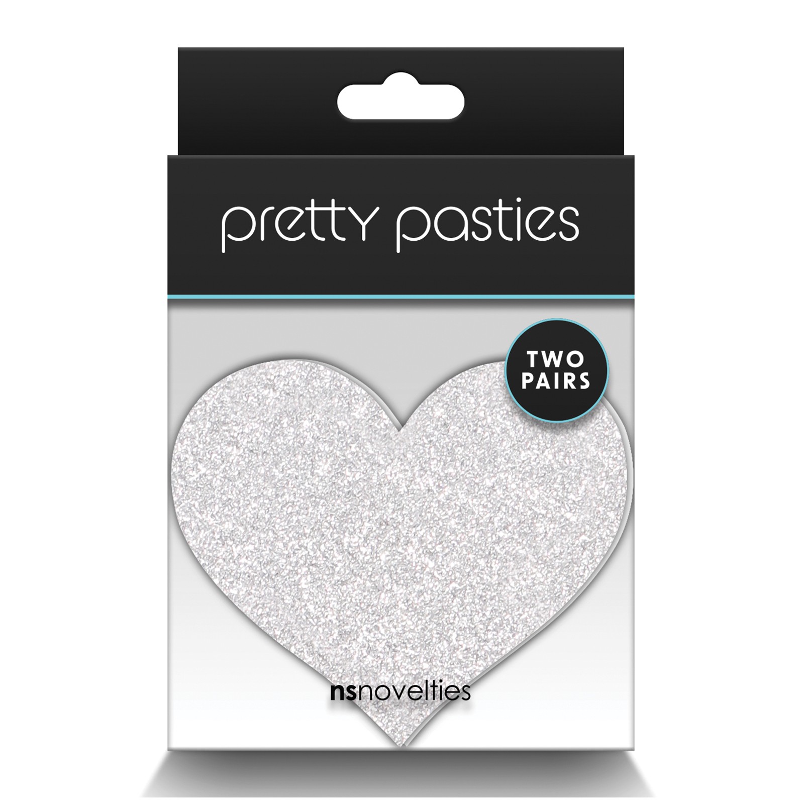 Pasties Brillantes Corazones - Rojo/Silver - 2 Pairs